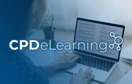 CPD eLearning logo superimposed over laptop