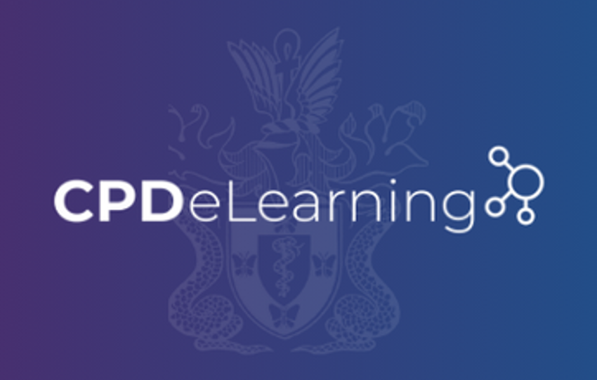 CPD logo on blue background with college logo